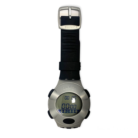 Reloj swatch modelo beat caja de aluminio correa resina 